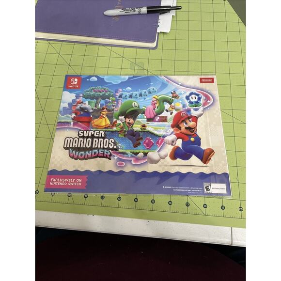 Super Mario Bros Wonder Gamestop Exclusive Stickers Nintendo Switch Bonus - Picture 1 of 8